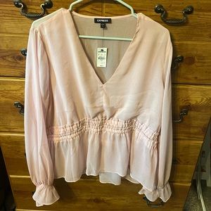 Express, never worn, XL with tags, sheer top